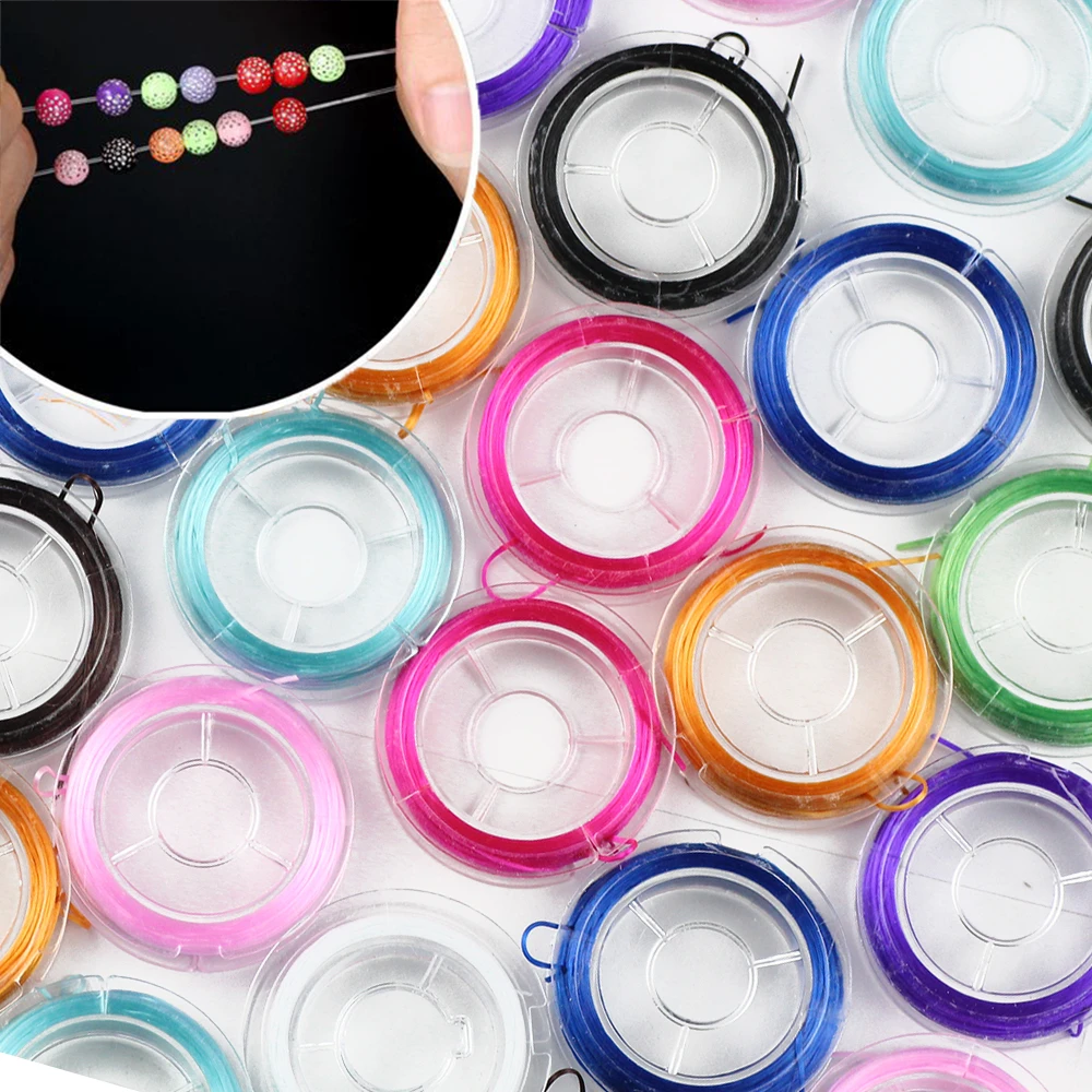 cuentas para pulseras abalorios para fabricación de biAccesorios de fabricación de componentes de joyería, cuerda de nailon para manualidades, cordón elástico de 10M para collar, pulseras, Material| | - AliExpress