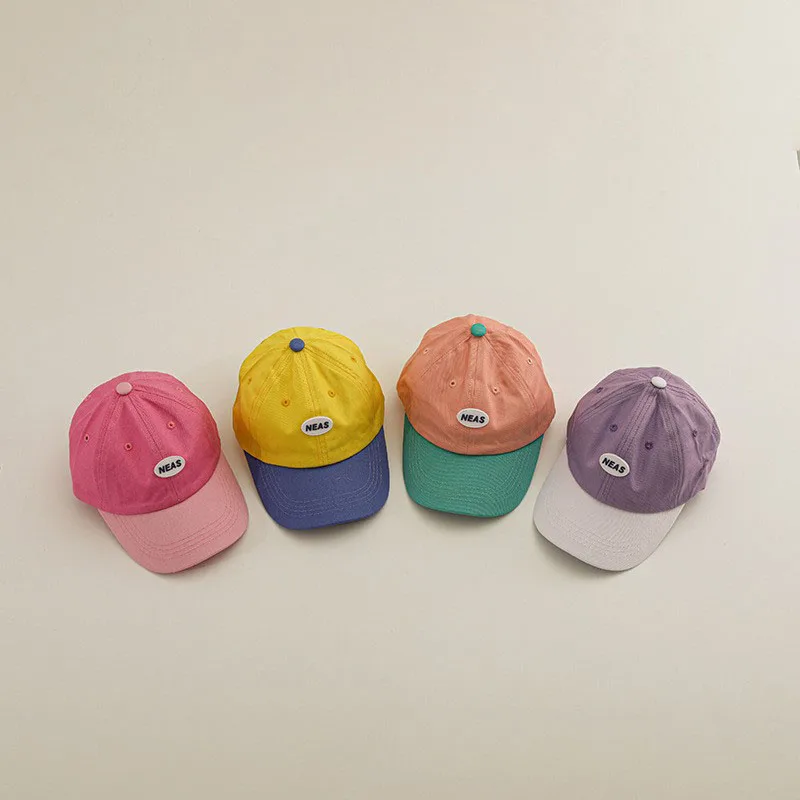 Gorra de béisbol con letras para niños, gorro con visera, protector solar, moda de verano, 2024