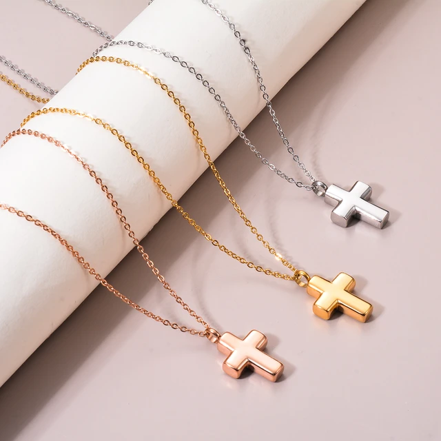 Custom Stainless Steel Memorial Cross Cremation Urn Pendant Necklace for  Ashes Keepsake Jewelry Sympathy Gift - AliExpress