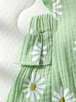 Baby's  Lovely Cute Girls Summer Sleeveless Printing Daisy  Japan&Korean Jumpsuits 5
