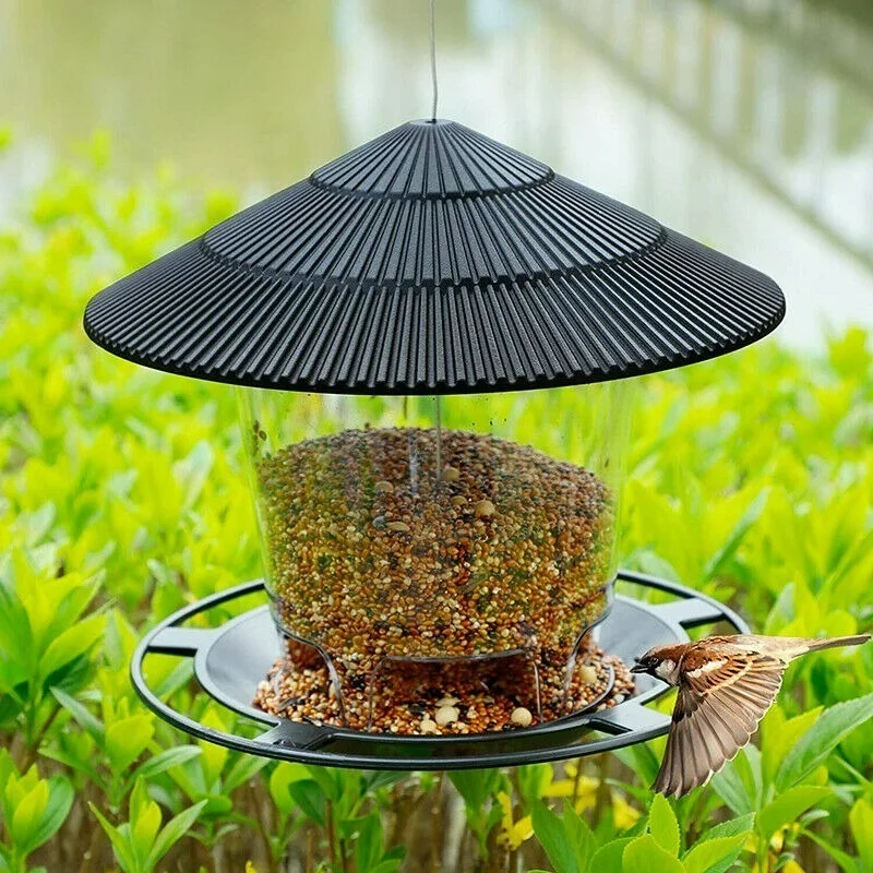 Gazebo Impermeabile Per Mangiatoia Per Uccelli All'Aperto Appeso Gabbia Per Mangiatoia Per Uccelli Selvatici Contenitore Esterno Con Corda Per Appende
