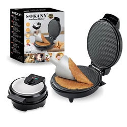 Electric Crispy Egg Roll Maker Omelet Sandwich Iron Crepe Baking Pan Household Breakfast   Waffle Ice Cream Cone Machine