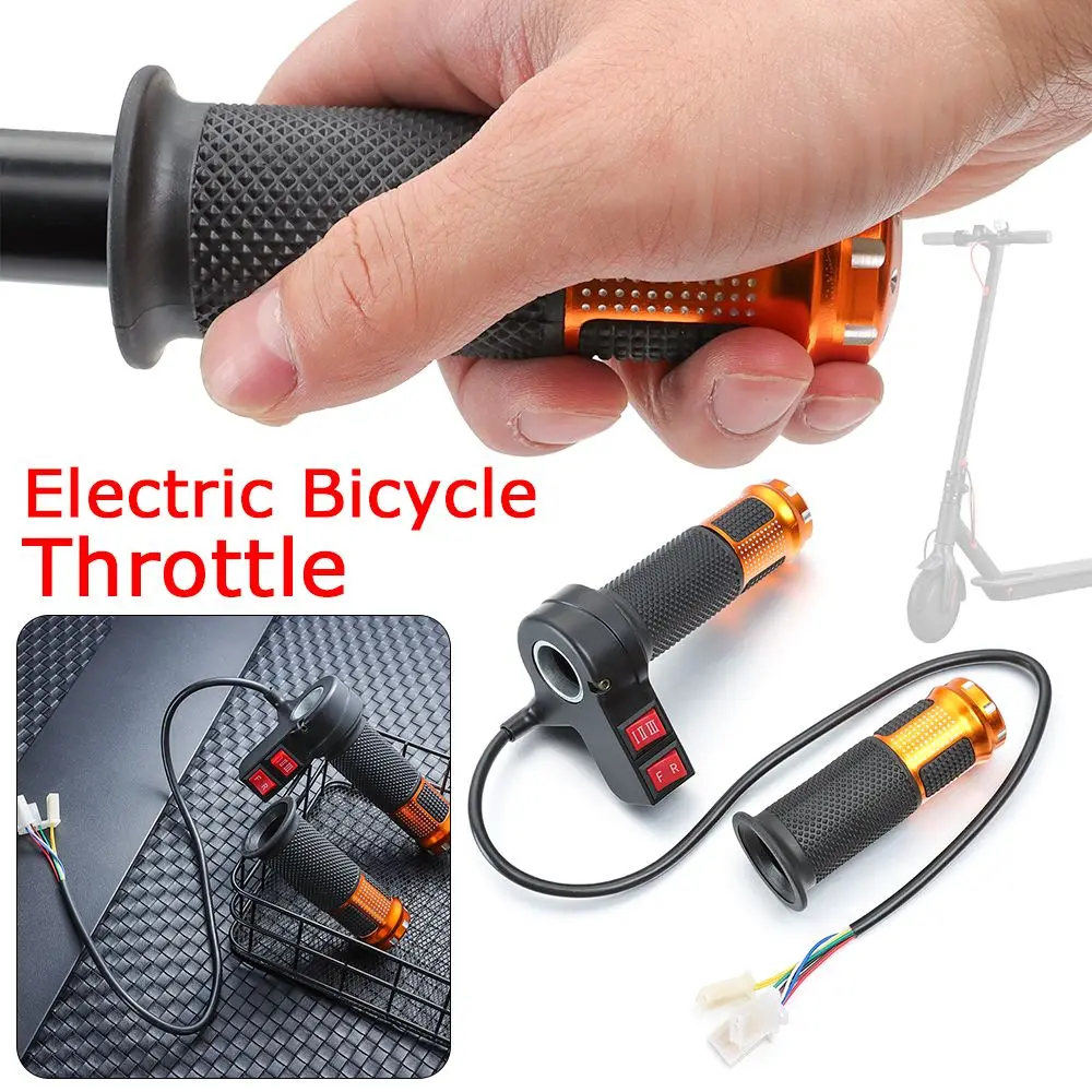 Enhanced Throttle Handlebar Grip for E-Bikes – Speed Control and Cable Forward/Reverse Feature