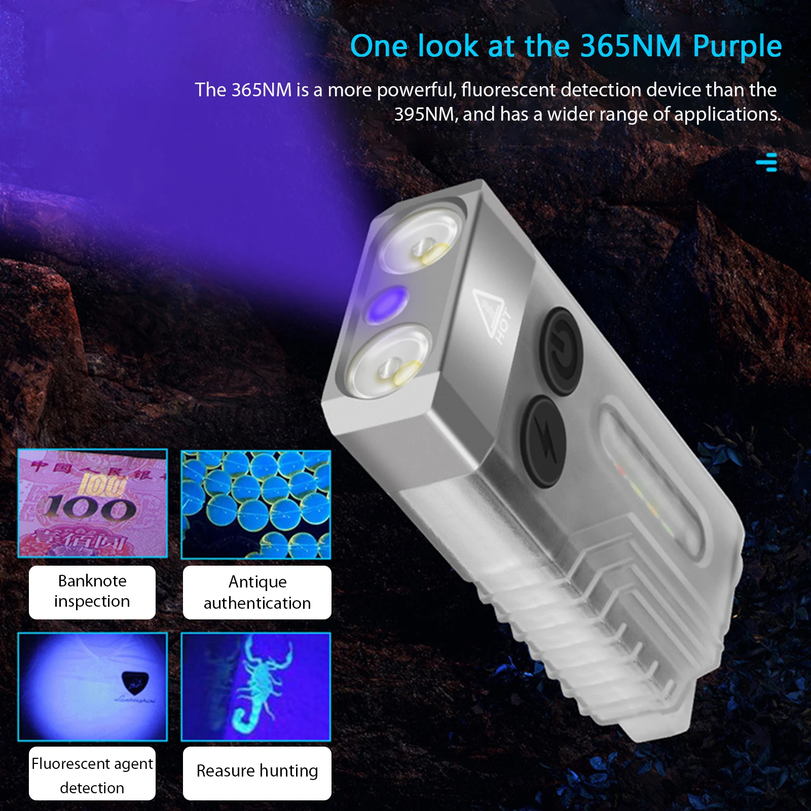 EDC  USB C Ÿ  ̴ ޴ ˶ ķ , IPX4 , 1000LM , ŷ SOS, V10