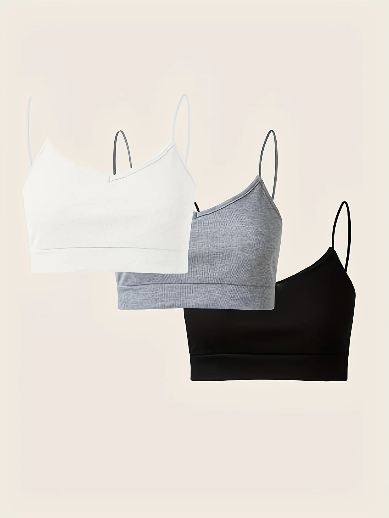 Lady's new style sleeveless off-the-shoulder backless racerback bra set of 3 pieces