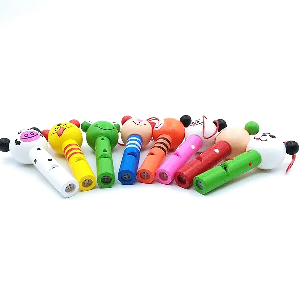8Pcs Wooden Mini Cute Animal Whistle Toys Kids Birthday Party Baby Shower Gift Pinata Filler Boys Girls Party Goodie Bag Toys