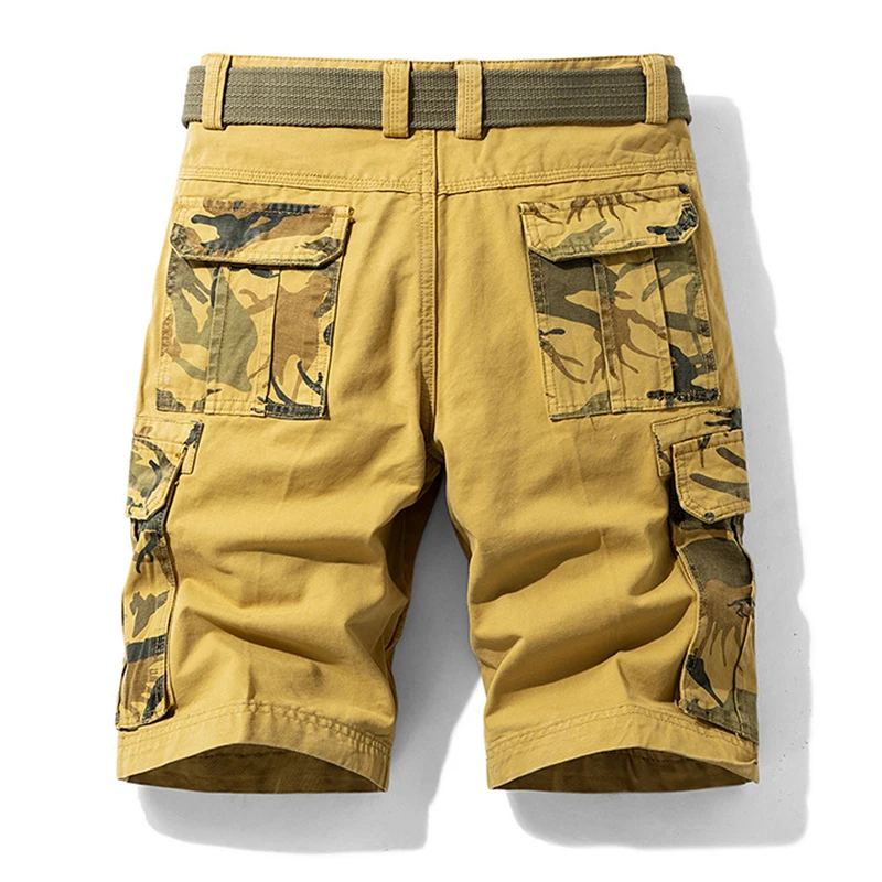 New Casual Mens Patchwork Cargo Shorts 2025 Spring Summer Streetwear Fashion Shorts For Men Leisure Loose Straight Shorts Male 5