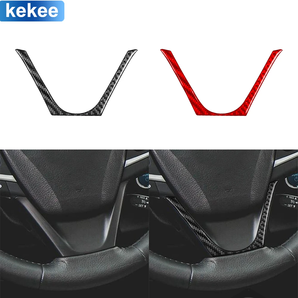 

Чехол для рулевого колеса Toyota Camry 2015 2016 2017, наклейки из натурального углеродного волокна, аксессуары для литья интерьера автомобиля