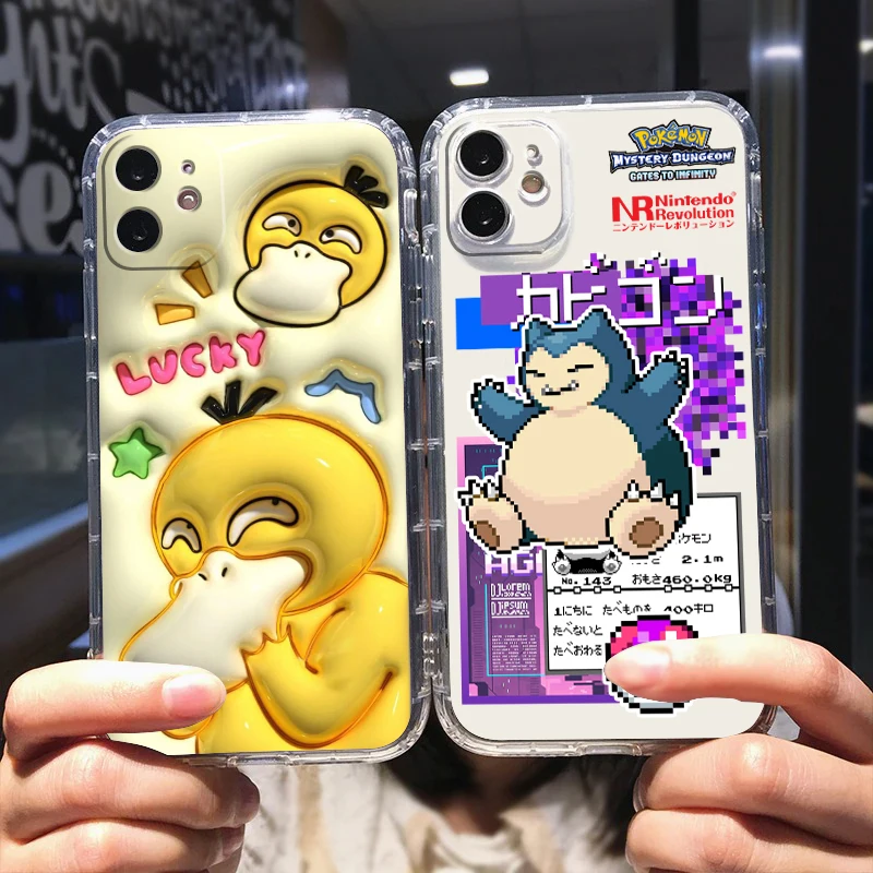 Custodia Per Telefono Pokemon Pikachu Bulbasaur Per Apple Iphone 14 13 12 Mini 11 Xs Pro Max X Xr 8 7 6 Plus 5 Se Cover Trasparente