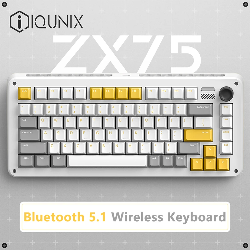 IQUNIX ZX75 キーボード ワイヤレス Cherry青軸 IQUNIX ZX75 Gravity Wave Wireless Mechanical Keyboard | TKL Gaming