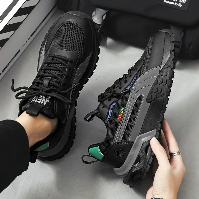 Men's Casual Sport Shoe Comfortable Breathable Mesh Running Shoes Non-slip Wear Resistant Vulcanize Shoe Trend Men Flats Trainer 6