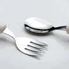2pcs/Set Baby Gadget Tableware Children Utensil Stainles Steel Toddler Dinnerware Cutlery Cartoon Infant Food Feeding Spoon Fork 4