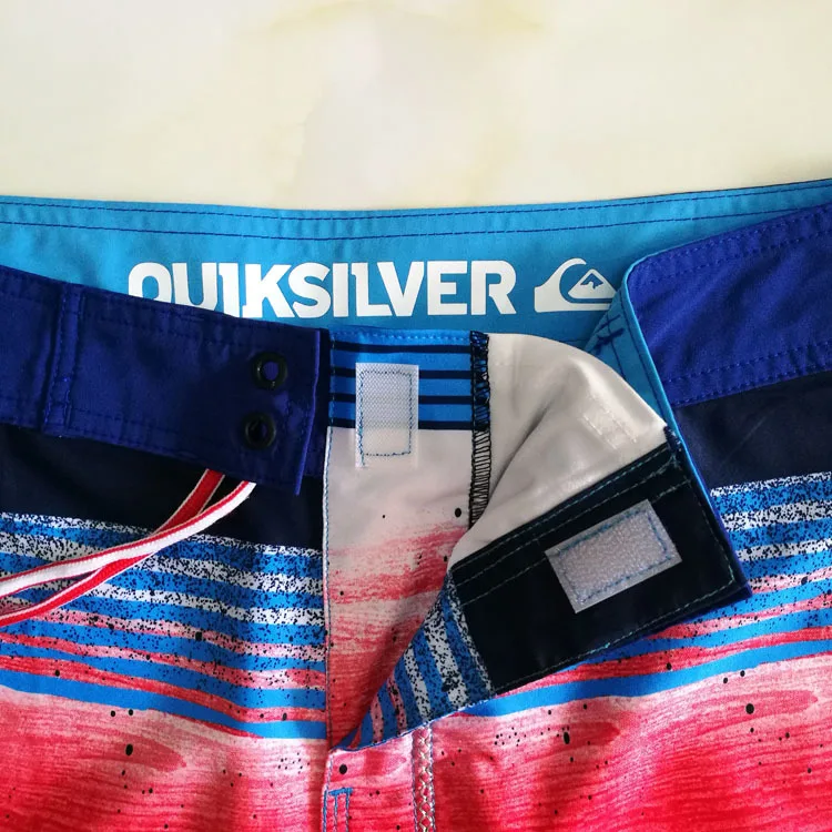 Elastic Quick Drying Fitness Training Muscle Men Beach Shorts Stripe Pattern Competition Surfing Printed Design mens fitness shorts