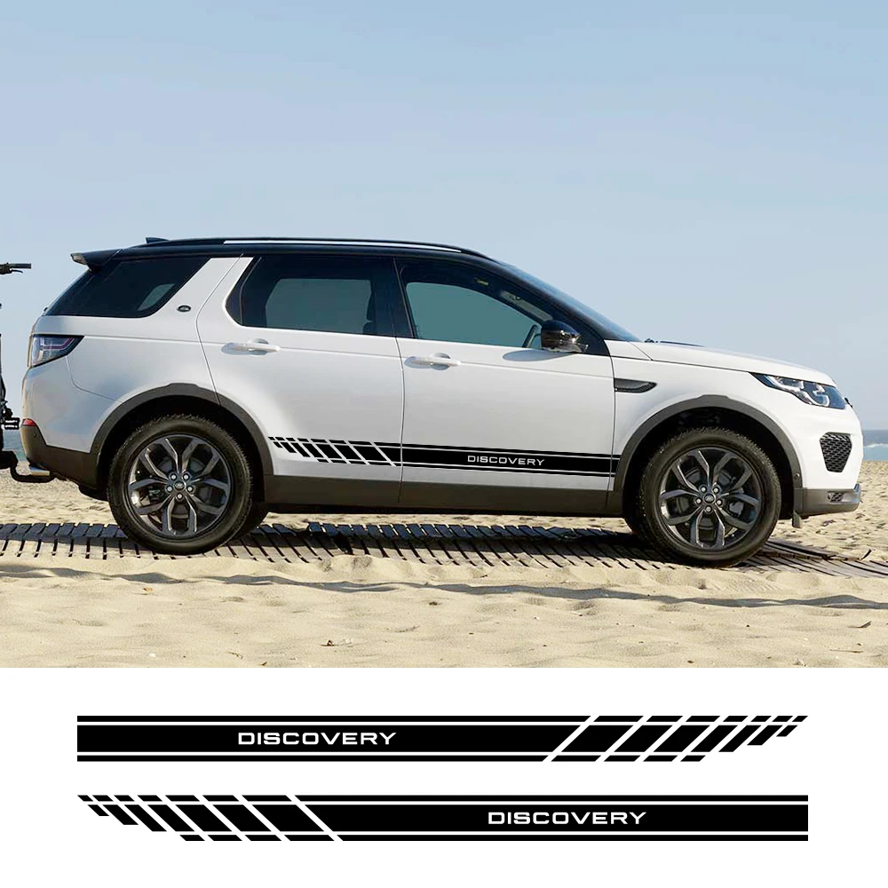 2pcs Car Door Side Stickers, Sport Strips Styling Vinyl Decals, Auto Exterior Accessories