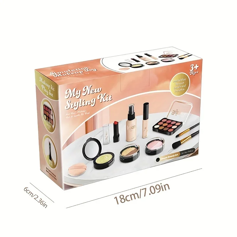 10pcs Creative Pretend Makeup Play Toy Kit for Youngsters girls-Ideal Gift for Christmas, Halloween, Thanksgiving & Birthdays