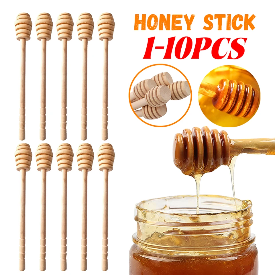 thumbnail image 2 of Aazon.co: Wooden Honey Dipper, Baking Cooking Spoon Wooden Stirrer 2 of 9