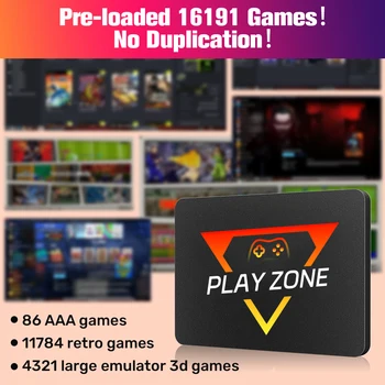 Retro Gaming SSD for Switch/PS5/Xbox/PS4/PS3/PS2/WIIU 80+Emulators Launchbox＆Retrobat＆Playnite 16191 Games Console for PC/Laptop 4