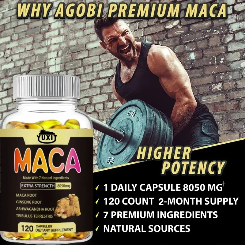 Maca Ginseng Ashwagandha Tribulus 8050mg for Muscle Mass Endurance Vitality