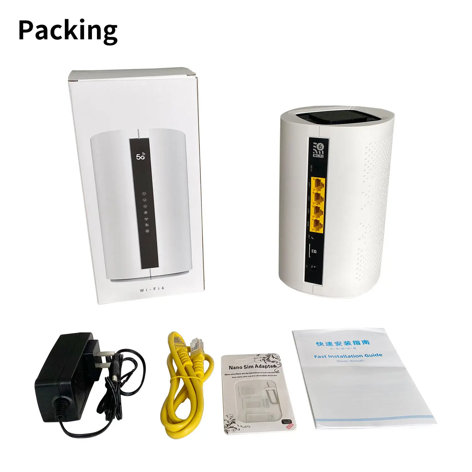 Z8105AX-M2-C wifi router Wi-Fi6 3000M 5g wifi router with sim card slot support customized