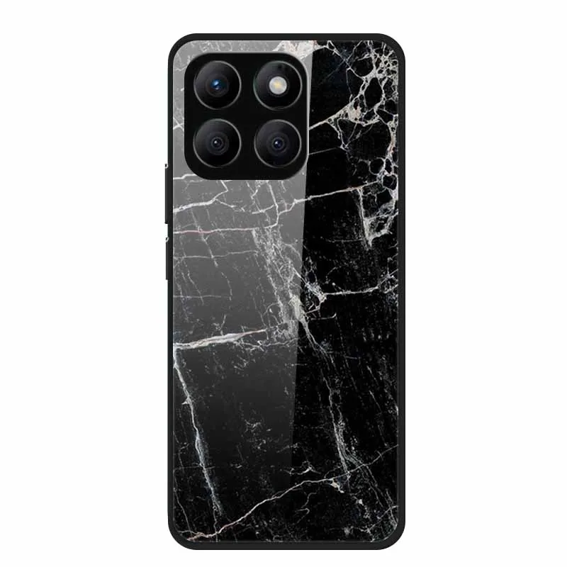 Enhanced Tempered Glass Protective Phone Case with Soft Bumper Design