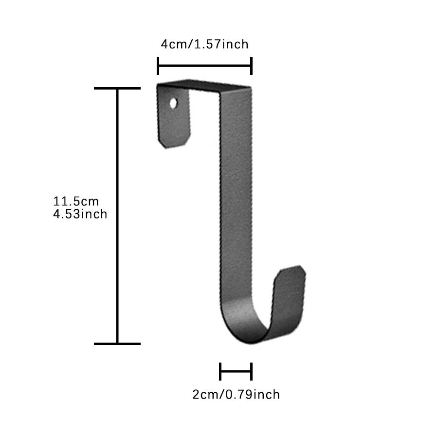 Storage Hook Door Hook Christmas Wreath Ornamental Door Hook Metal hook Inner Dia 4.1cm/1.61in For Easter Christmas Halloween Holiday Decorations