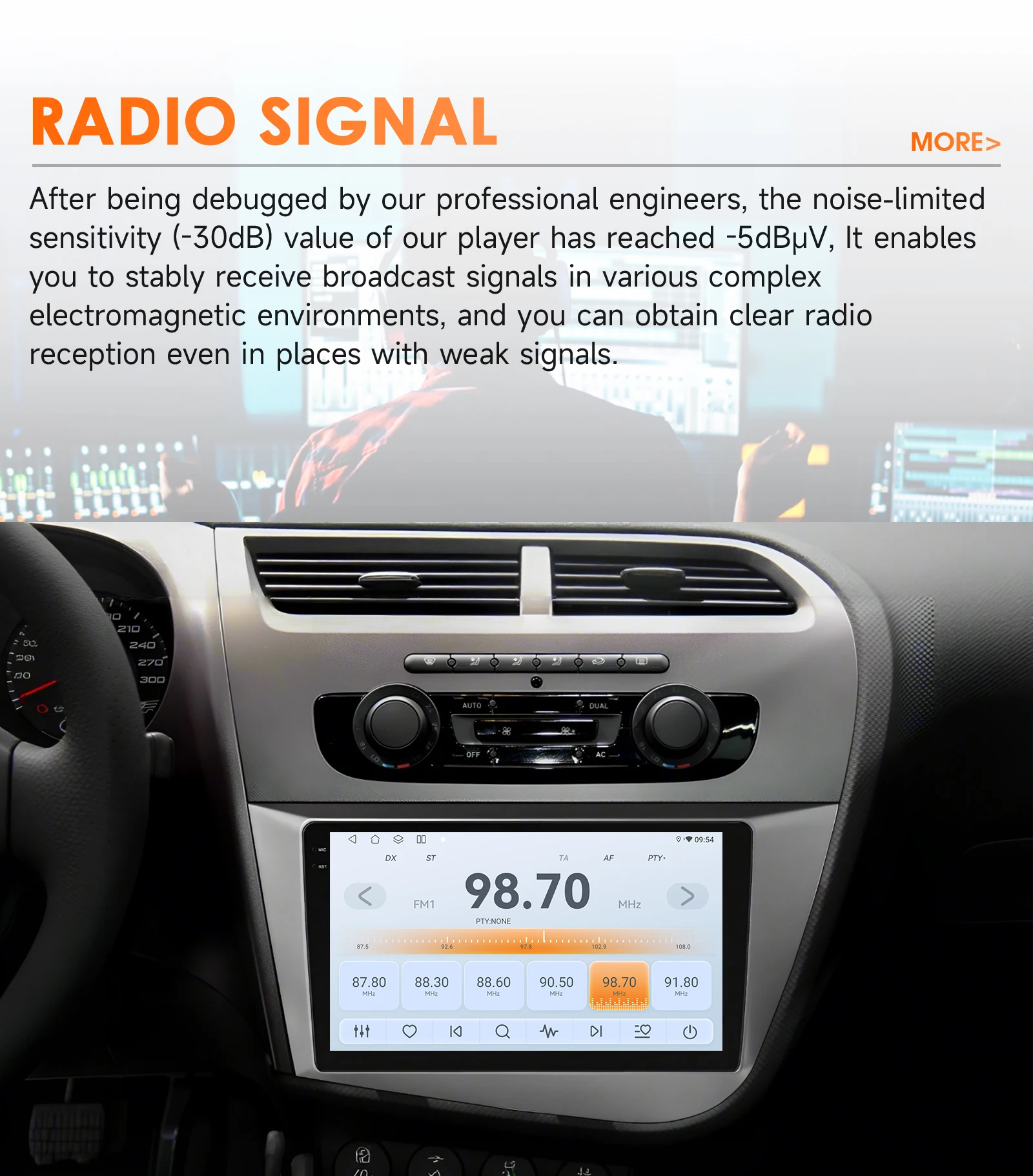 OSSURET 6115 Autoradio Android für Seat Altea 2004–2015 Toledo 2004–2009 Carplay Auto-Multimedia-Player Intelligentes Autoradio – Detail 20