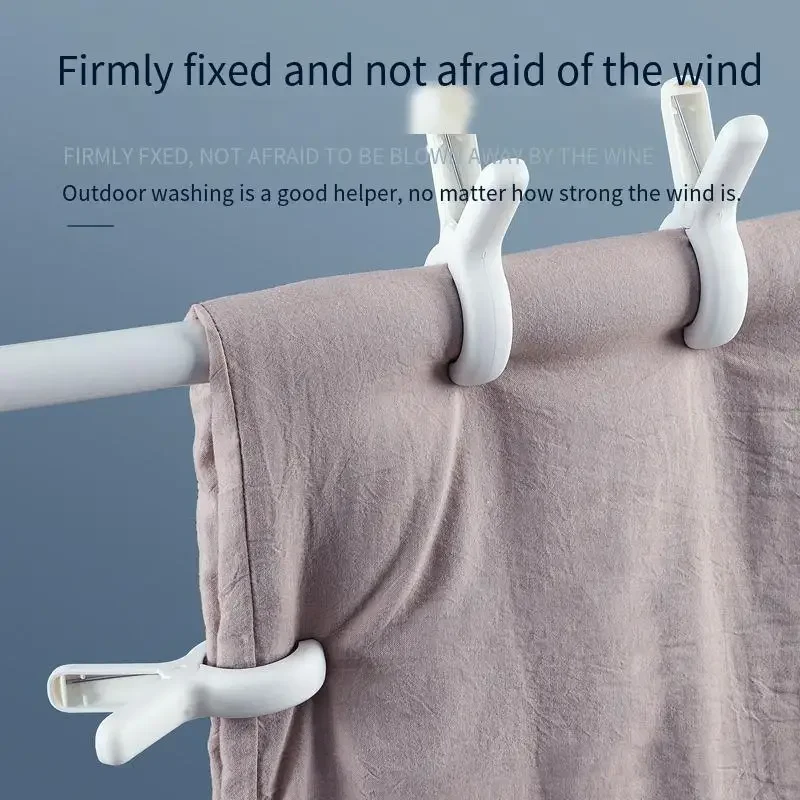 Non-trace Large Clip Drying Clothes Hanger Windproof Clip Drying Clothes Clips Anti-slip Strong Drying Device
