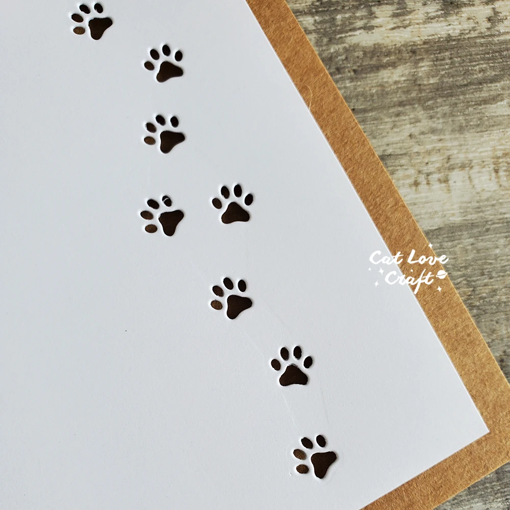 Description Picture 6 of itemCatlove Dog Paw Track Animal Metal Cutting Dies Scrapbooking Stencil Die Cuts Card Making DIY Craft Embossing New Dies For 2023