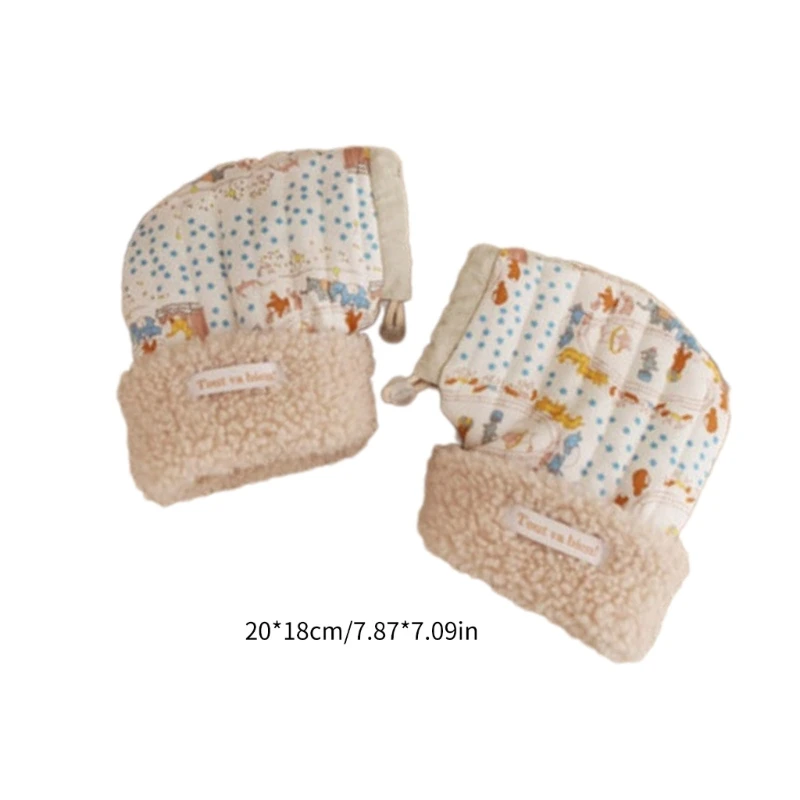 B2EB Cartoon Kids Scooter Gloves Children's Balanced Vehicle Plush Mittens Daily Warm