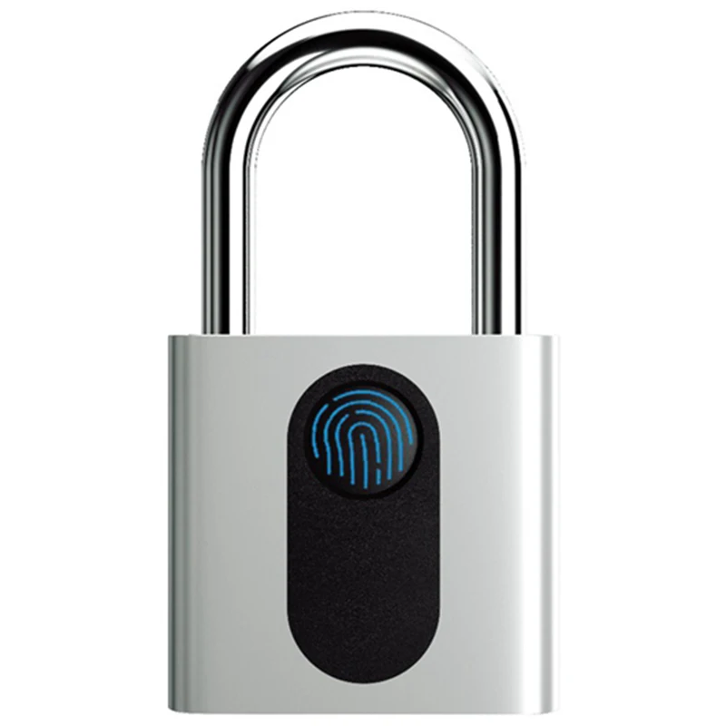 

Waterproof Smart Fingerprint Padlock Can USB Rechargeable Fingerprint Padlock Small Keyless Lock, With Fingerprint Unlock / Comb