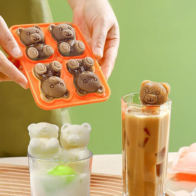 Create large bear-shaped ice cubes with ease using the Food Grade Silicone Bear Ice Mold, a versatile and eco-friendly product perfect for all occasions.