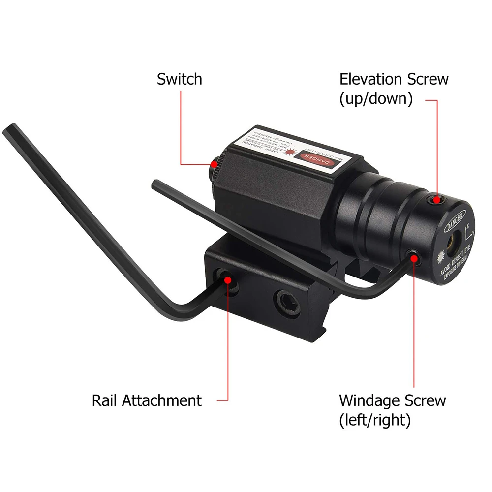 Tactical Red Green Dot Laser Sight for Rifle Pistol Airsoft