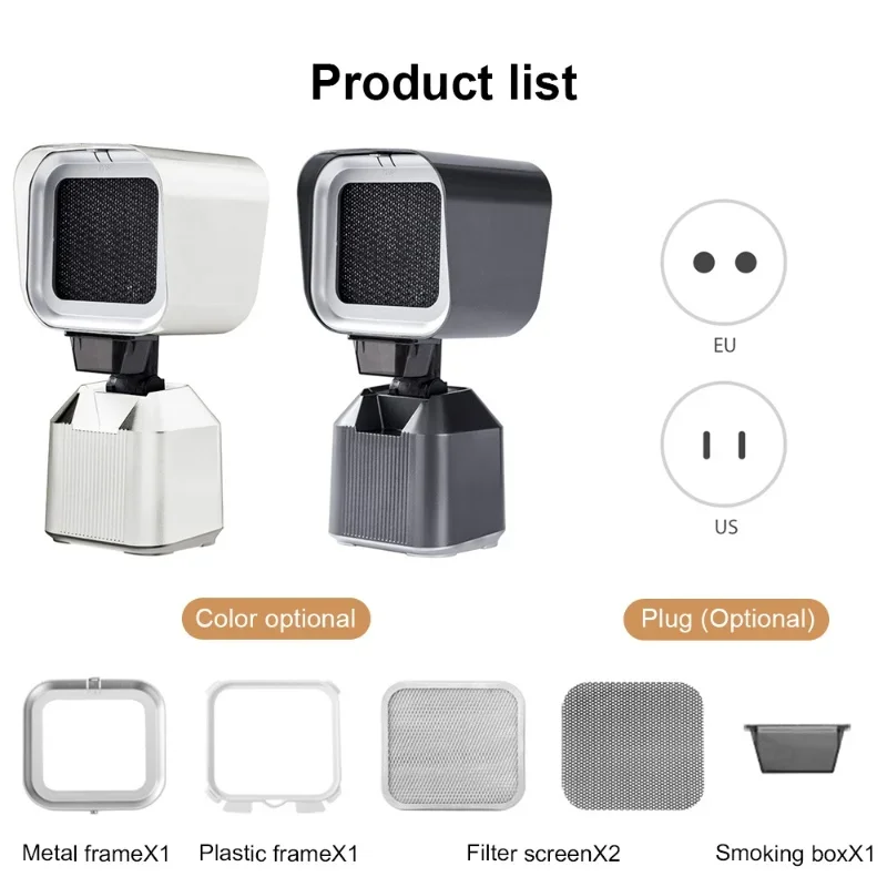 Portable Range Hood 2 Wind Speed 3600rpm Height Adjustable Removable Double Layer Filter Mesh Desktop Kitchen Exhaust Hood Fan