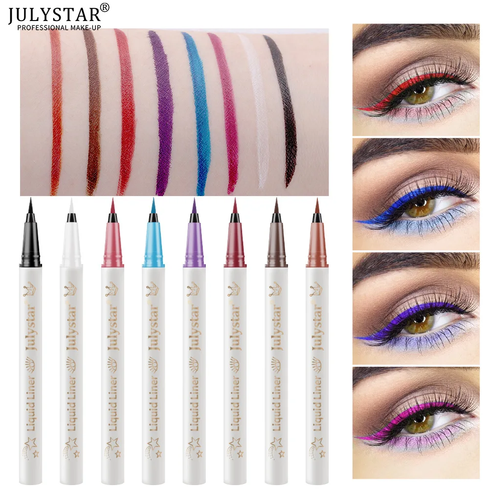 

Eye Shadow & Liner Combination And Julystar Waterproof Beginner Eyeliner Pen Create Smudge-Proof, Long-Lasting Looks