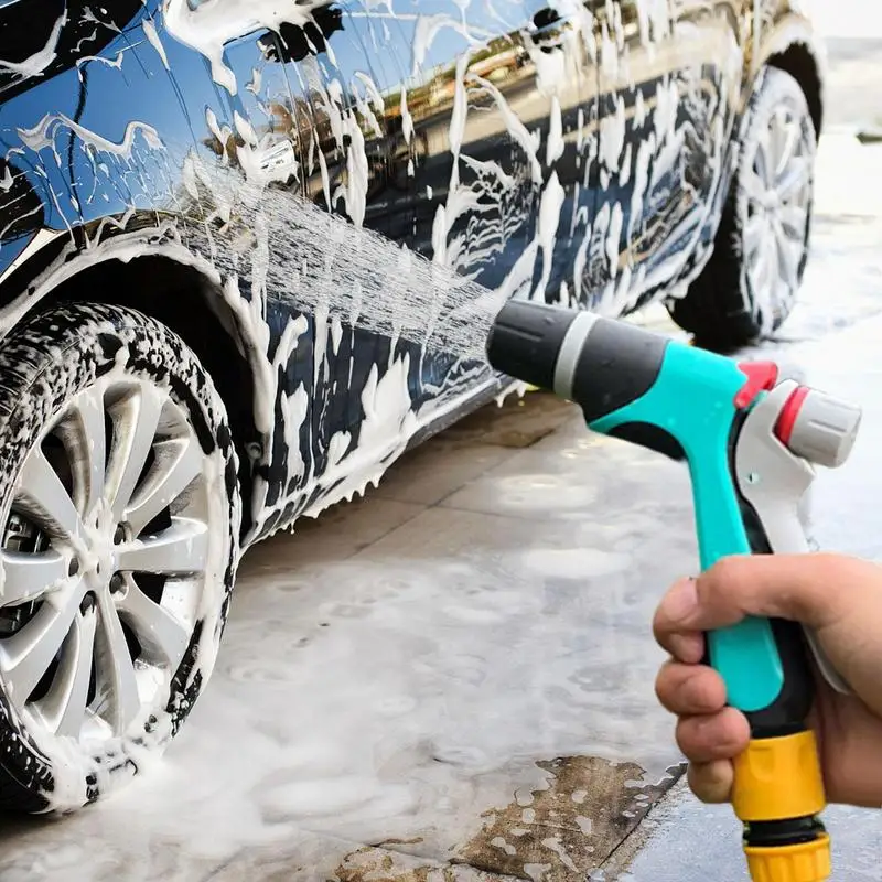 

Water Hose Nozzle Sprayer High Pressure Nozzle Adjustable Spray Water Flow Labor Saving Multifunction For Garden Washing