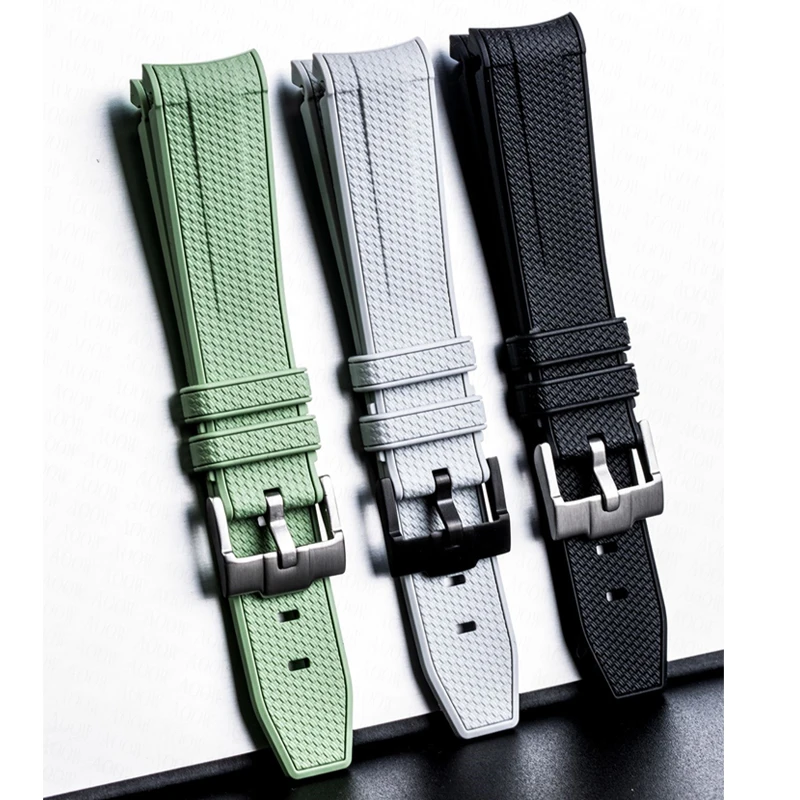 Soft Waterproof Silicone Strap with Stainless Steel Buckle