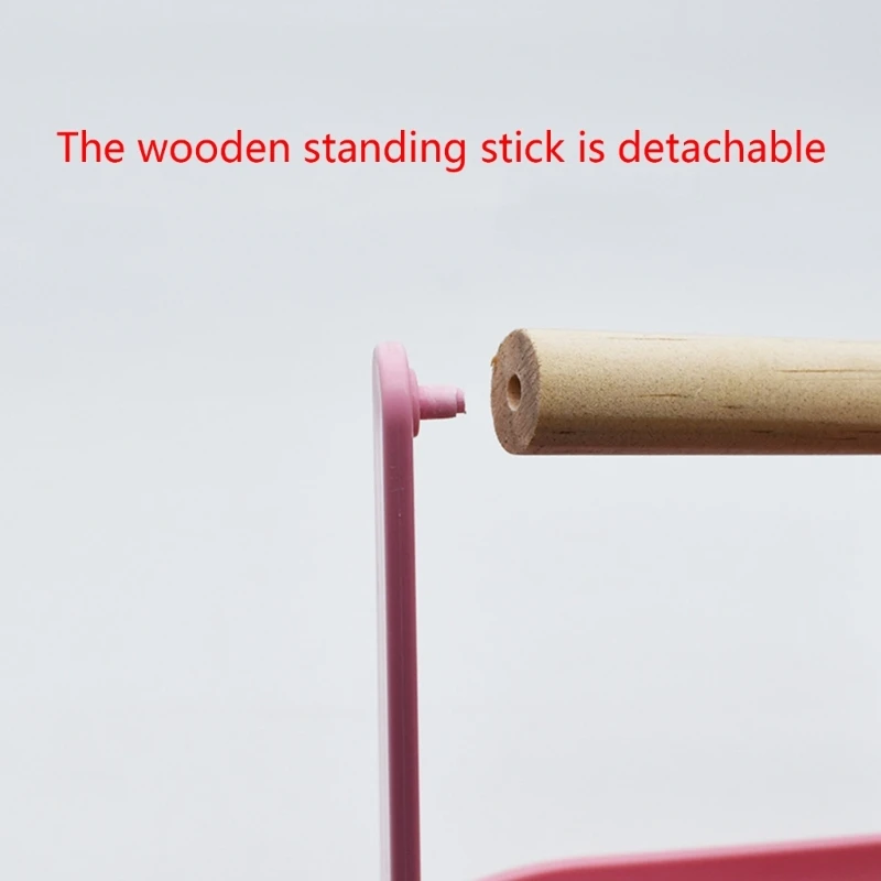 Bird Stand Tabletop Training Perch Portable Parrot Wooden Play Stands with Plastic Tray for Small Medium Parrots