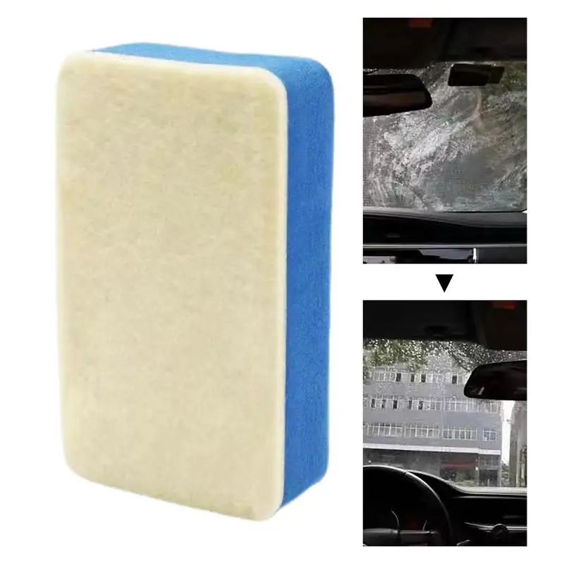 

Glass Oil Film Cleaning Wipe Wool Felt Sponge Polishing Pads Windscreen Cleaner Glass Sponge Wipe Oil Film Cleaner Glass Sponge