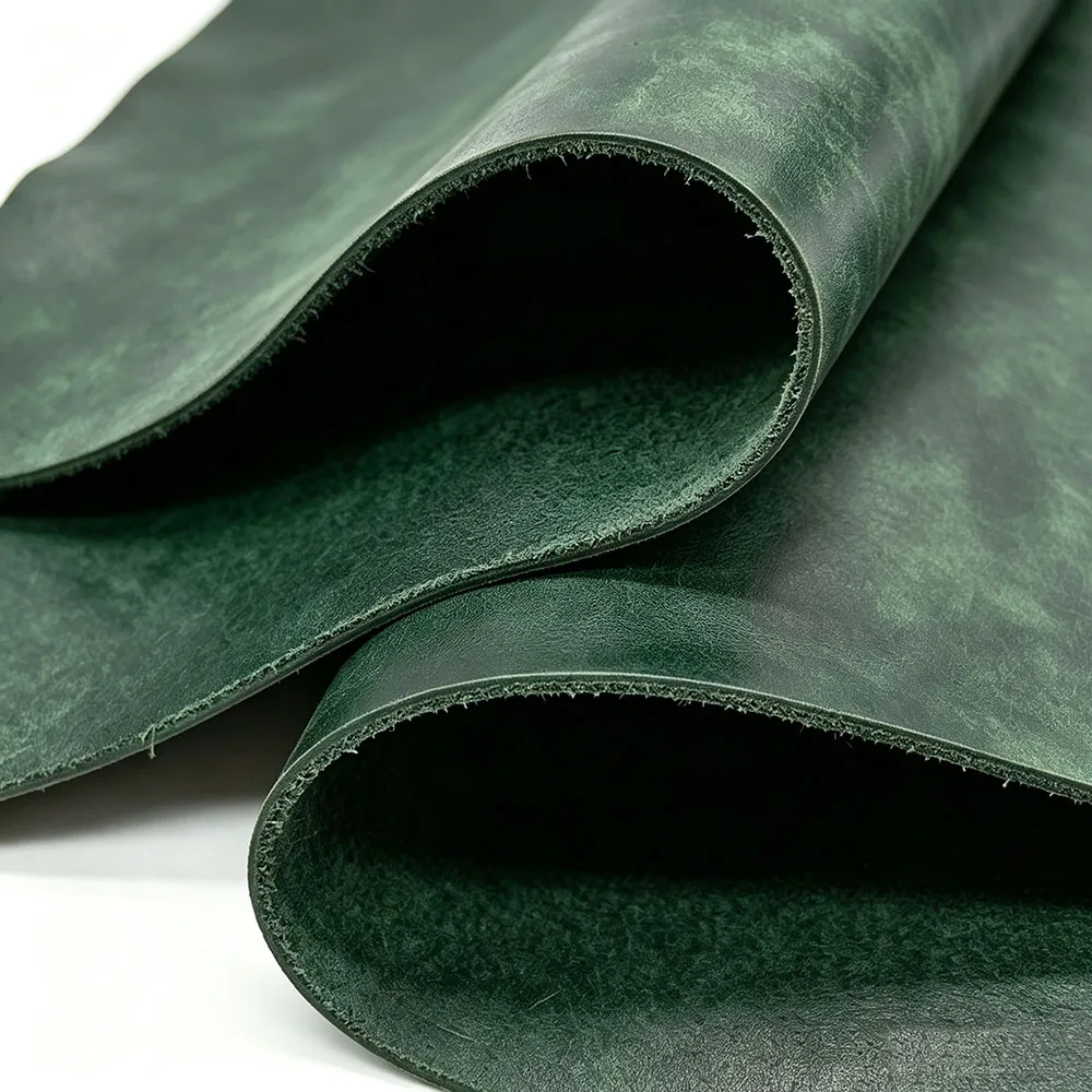 Premium Full-Grain Vintage Oil-Tanned Crazy Horse Leather