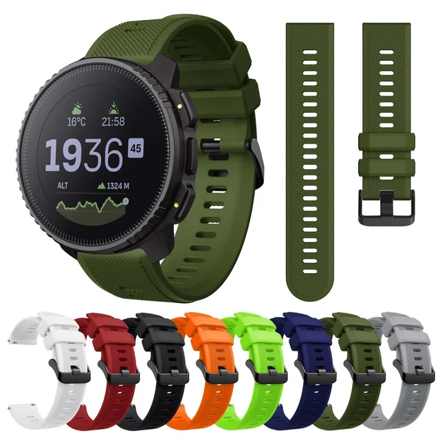 22MM Silicone Strap Watch Band Belt For Suunto Vertical/9 Peak Pro