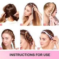 Tige à friser sans chaleur, bandeau, bigoudis doux, sans chaleur, boucles en soie paresseuses, bandeau de couchage, attaches, outils de coiffure 3