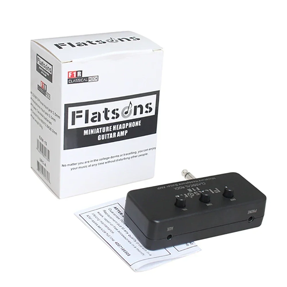 Flatsons Guitar Amplifier Bass Headphone Amplifier 6.35 mm F1R Mini Electric Guitar Headphone Music Parts Accessories