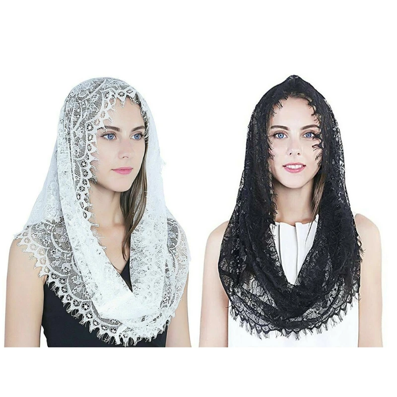 Lace Mantilla Catholic Church Chapel Veil for Head Covering Scarf for Brides