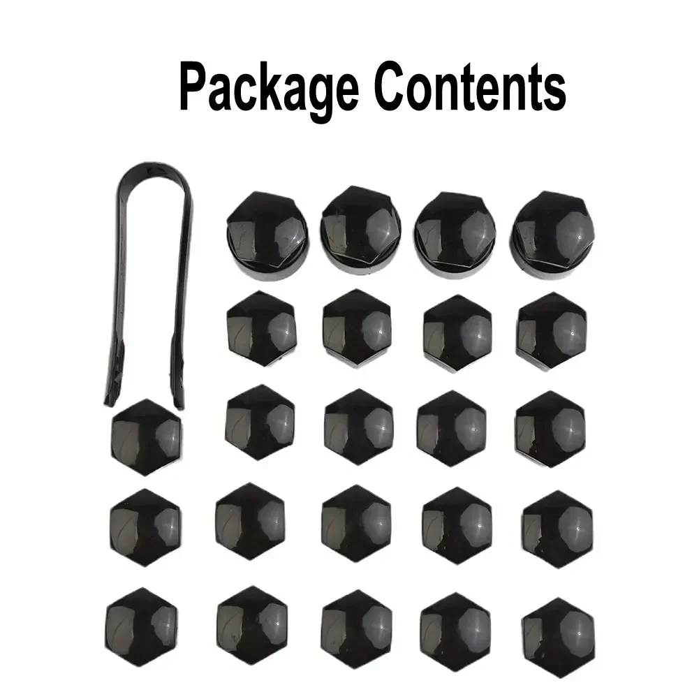 Car Accessories Wheel Nut Caps Screw Caps Auto Accessories Wheel Nut Covers Bolt Nut Covers 24Pcs 17mm Nut Car Wheel Auto Hub Screw Protection Anti-theft Cover Cap With Removal Tool For Opel For BMW 16/2mmx17mm