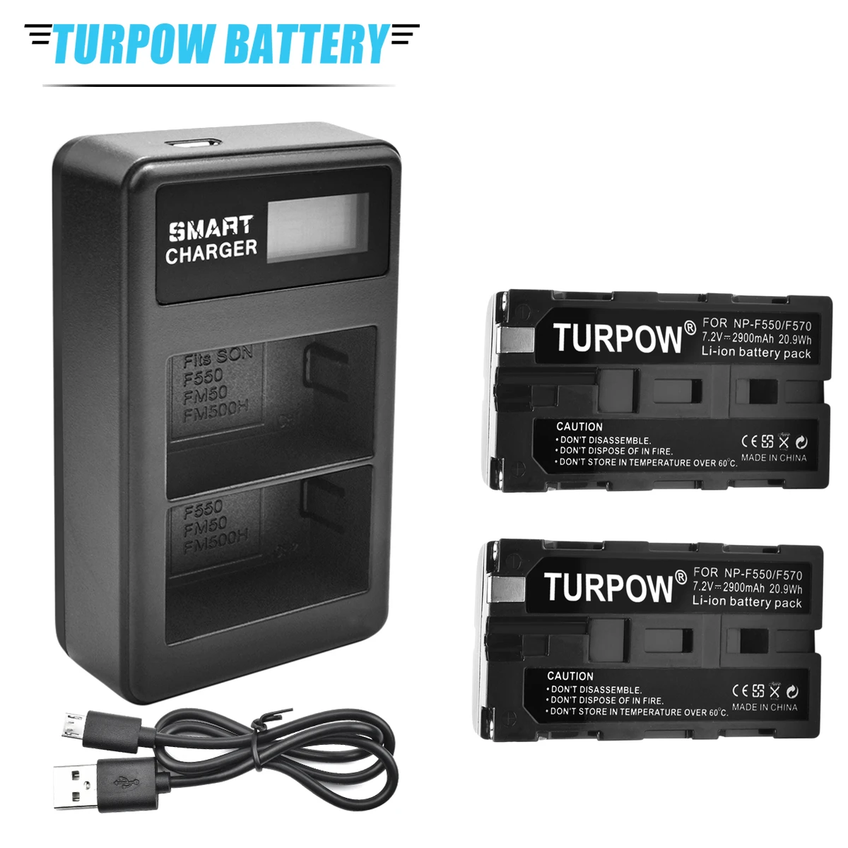 2900mah Npf550 Npf330 Np F550 Camera Battery + Lcd Dual Usb Charger