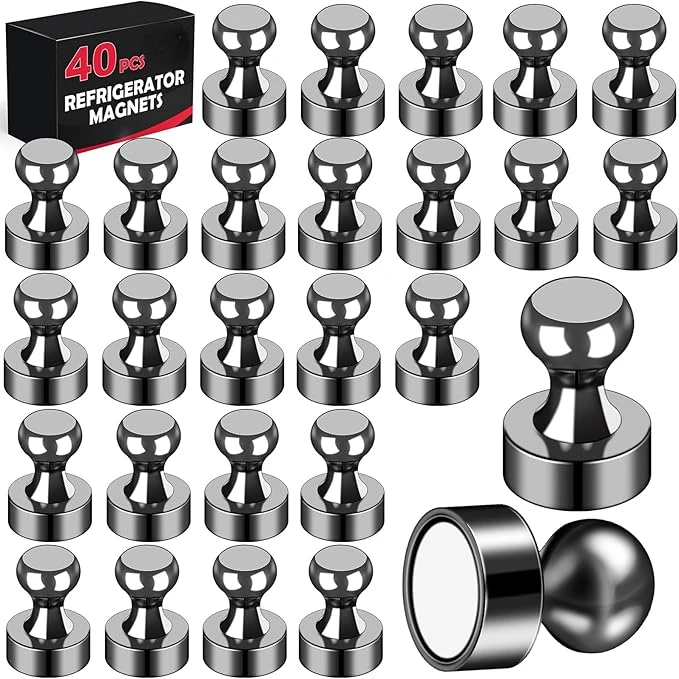 Powerful Black Neodymium Magnetic Push Pins