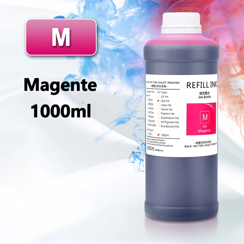Recarga Tinta Corante para Impressora hp Compatível para hp 72 T770 T790 T1120 T1200 T920 T1500 T2500 T930 T1530 T2530 1000ml - Imagem 6