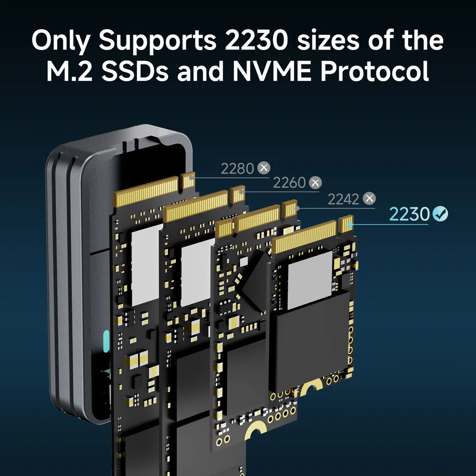 Fanxiang M.2 NVMe/SATA SSD Enclosure – USB-C 10Gbps, Tool-Free, Plug & Play