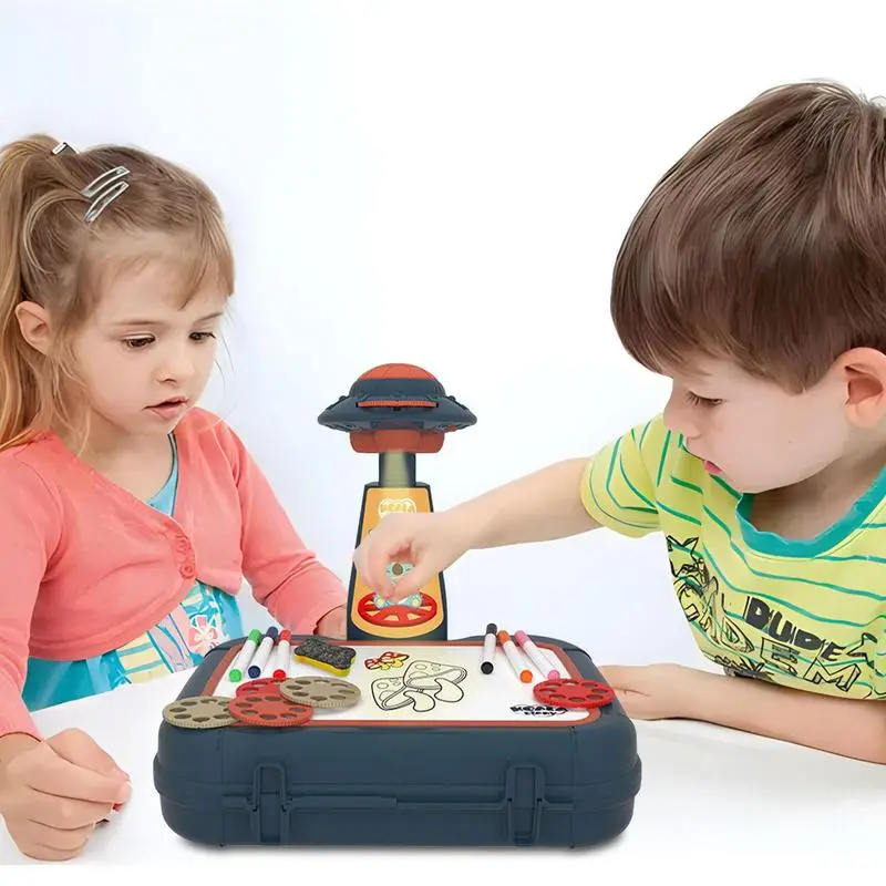  Drawing Projector Table for Kids: Trace and Draw Projector Toy  with Light & Music, Children's Smart Projector Painting Sketcher Board Set,  Learning Drawing Toys for Boys Girls Age 3+ (Red) 