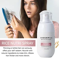 Eau de riz fermentée pour la croissance des cheveux, huile essentielle pour la repousse des cheveux, traitement du cuir chevelu, sérum anti-chute, spray densifiant pour cheveux à base de plantes 6
